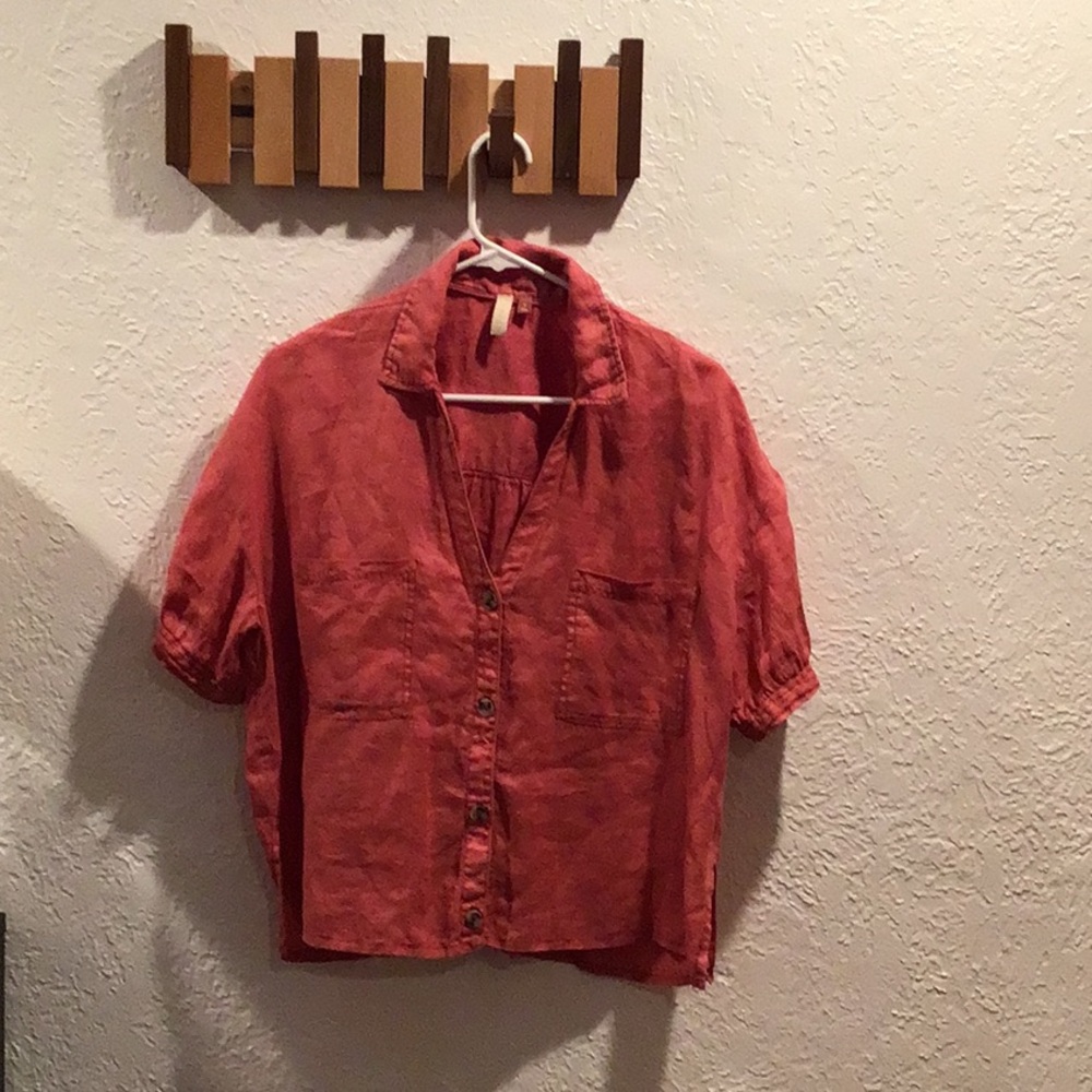 Pilcro Rust Button-Up Shirt